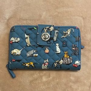 Vera Bradley Turnlock wallet in “Cat’s Meow”